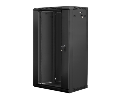 Szafa RACK LANBERG Szafa instalacyjna wisząca 19'' 22U 600X450mm czarna (drzwi szklane) WF01-6422-10B